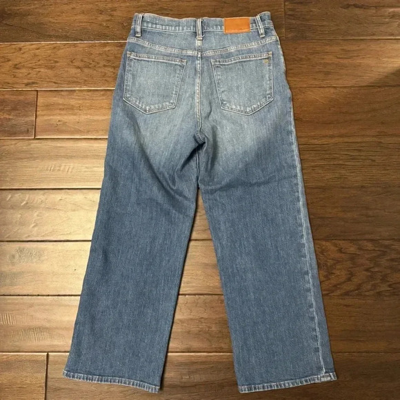 Madewell Slim Wide Leg Crop Button Fly Jeans - Size 27 - Picture 4 of 12